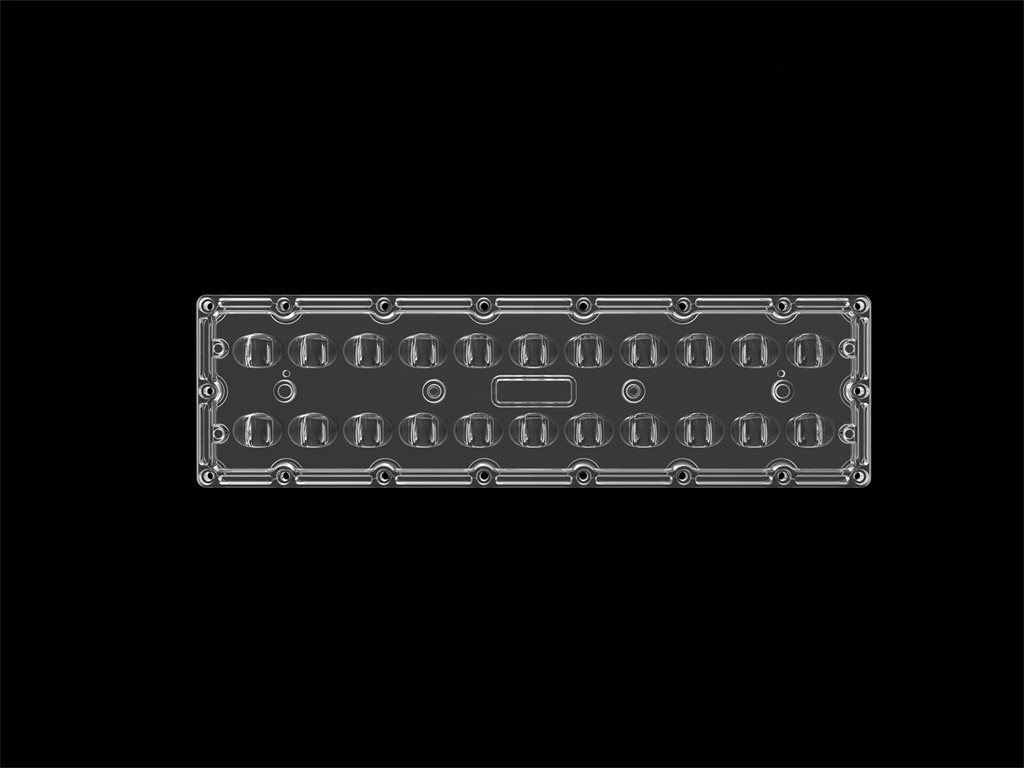 TYPEII-M LED स्ट्रीट लाइट लेंस SMD7070 22IN1 80*150 डिग्री हाई पावर एलईडी लेंस