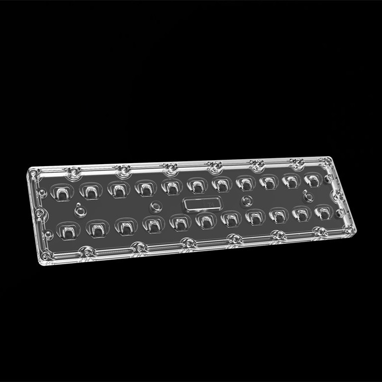 आयताकार एलईडी स्ट्रीट लाइट लेंस SMD7070 22IN1 TYPE4S लेंस हाई पावर एलईडी लेंस