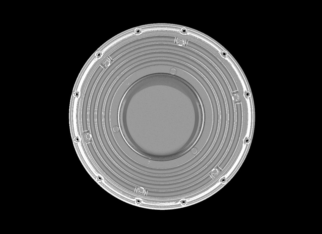 200W φ265mm SMD3030 PC Led UFO Bay Light With 90Degree Beam Angle IP66 सुरक्षा स्तर