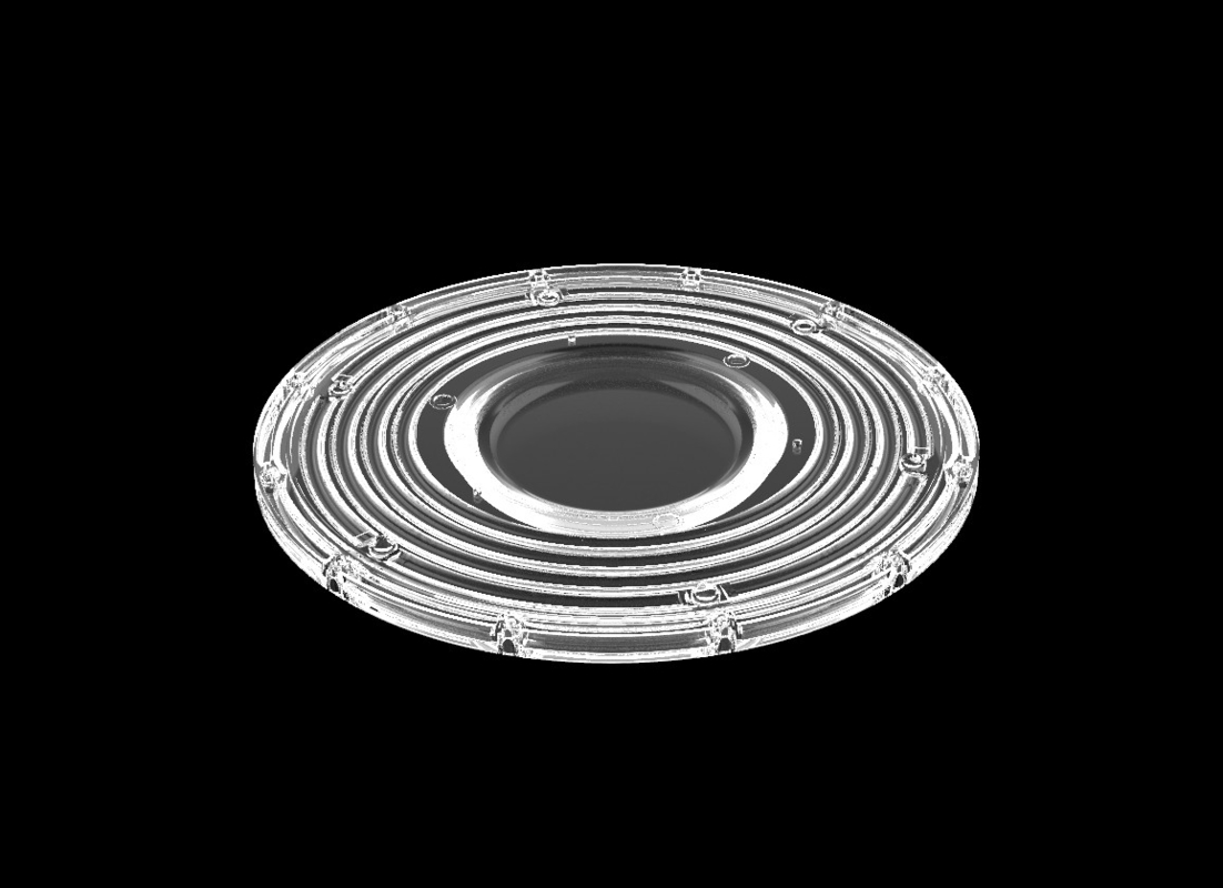 200W φ265mm SMD3030 PC Led UFO Bay Light With 90Degree Beam Angle IP66 सुरक्षा स्तर
