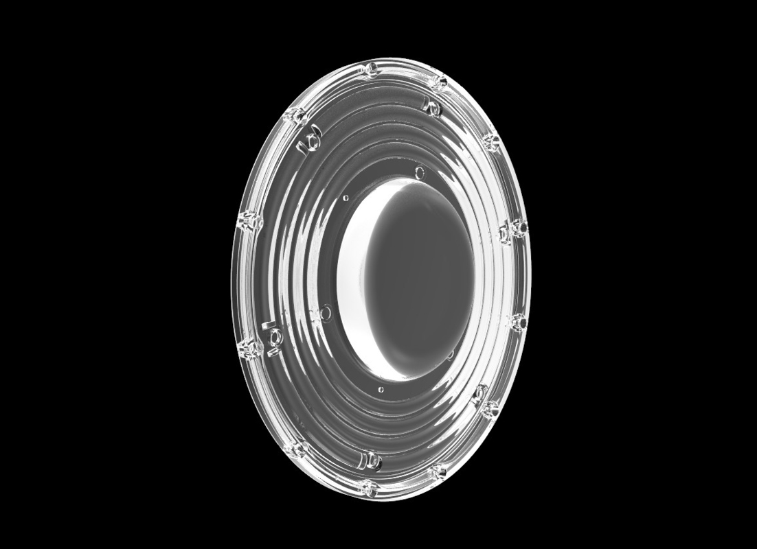 200W φ265mm SMD3030 PC Led UFO Bay Light With 90Degree Beam Angle IP66 सुरक्षा स्तर