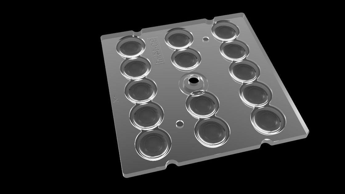 14 एलईडी प्रकाश के लिए 1 पीएमएमए ऑप्टिक्स में, सुरंग प्रकाश के लिए 90 डिग्री एलईडी लेंस सरणी