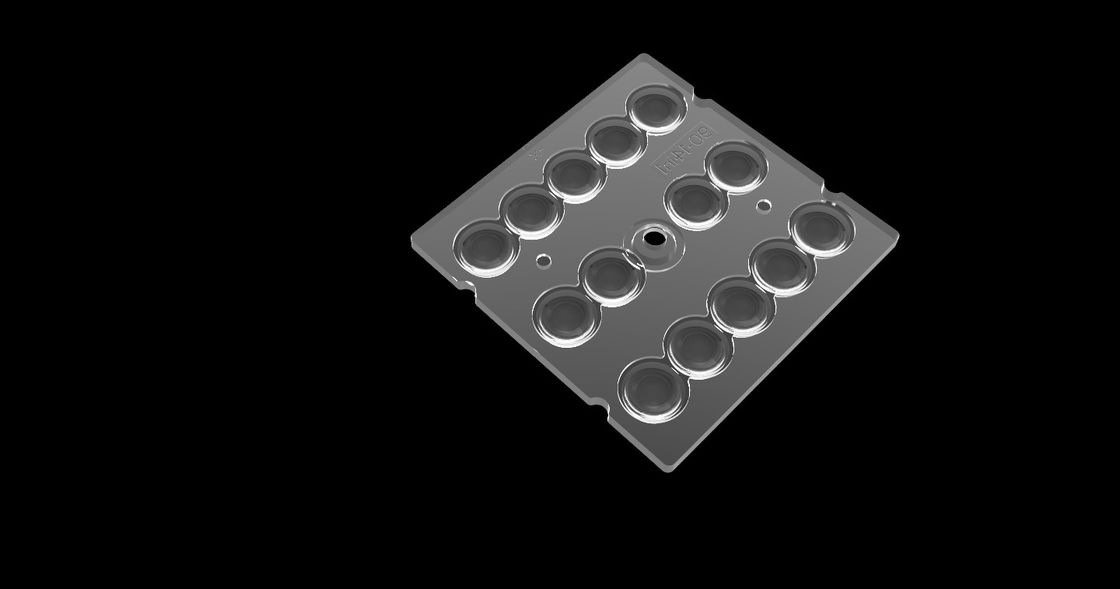 14 एलईडी प्रकाश के लिए 1 पीएमएमए ऑप्टिक्स में, सुरंग प्रकाश के लिए 90 डिग्री एलईडी लेंस सरणी